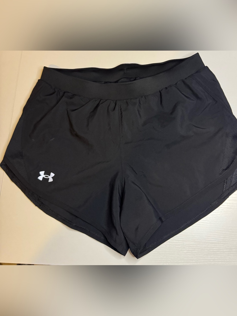 Under Armour Black Women's Athletic Shorts with White Logo Accent